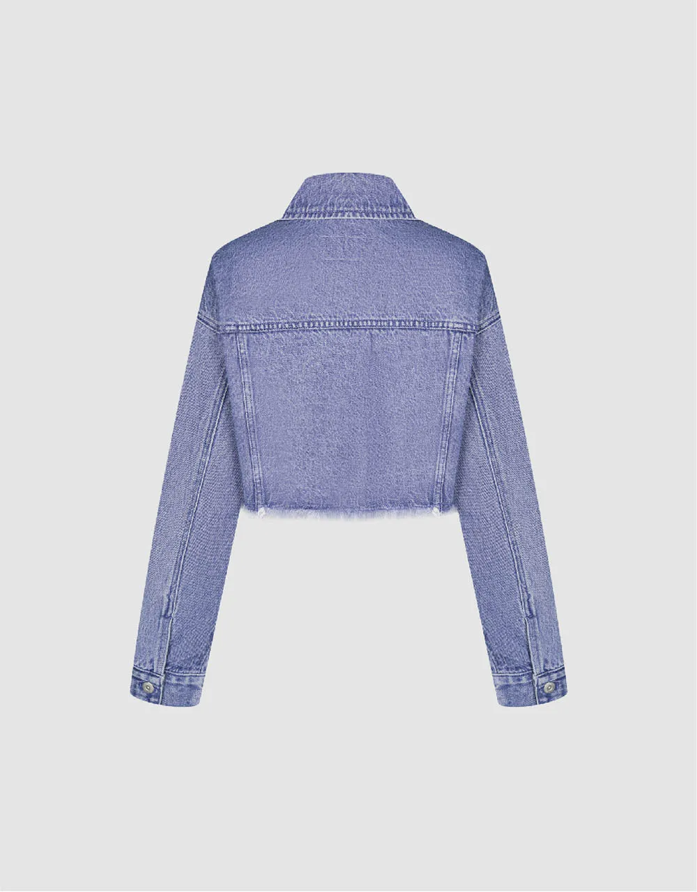 Cropped Gradient Denim Jacket