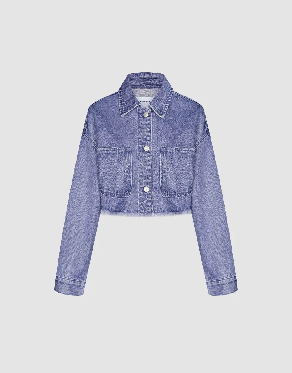 Cropped Gradient Denim Jacket