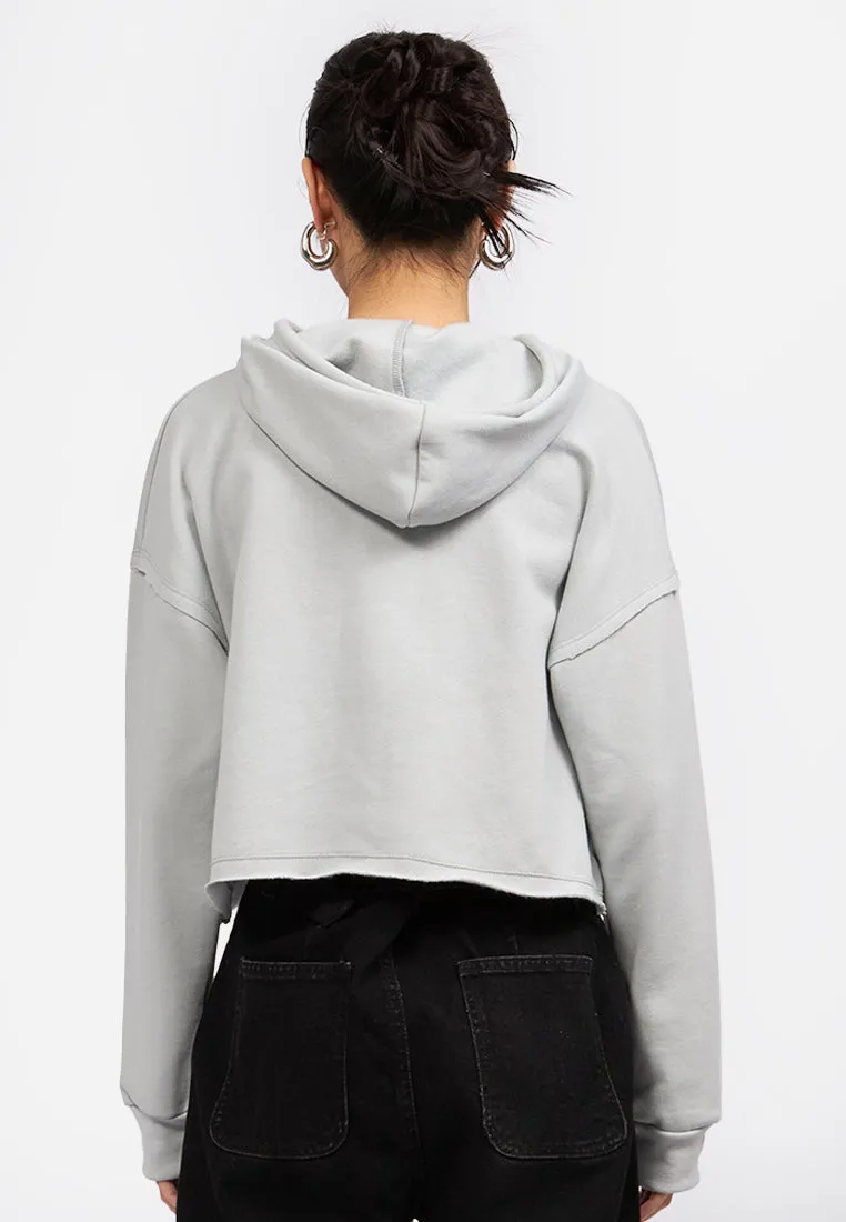 Cropped Graphic Hoodie Jacket