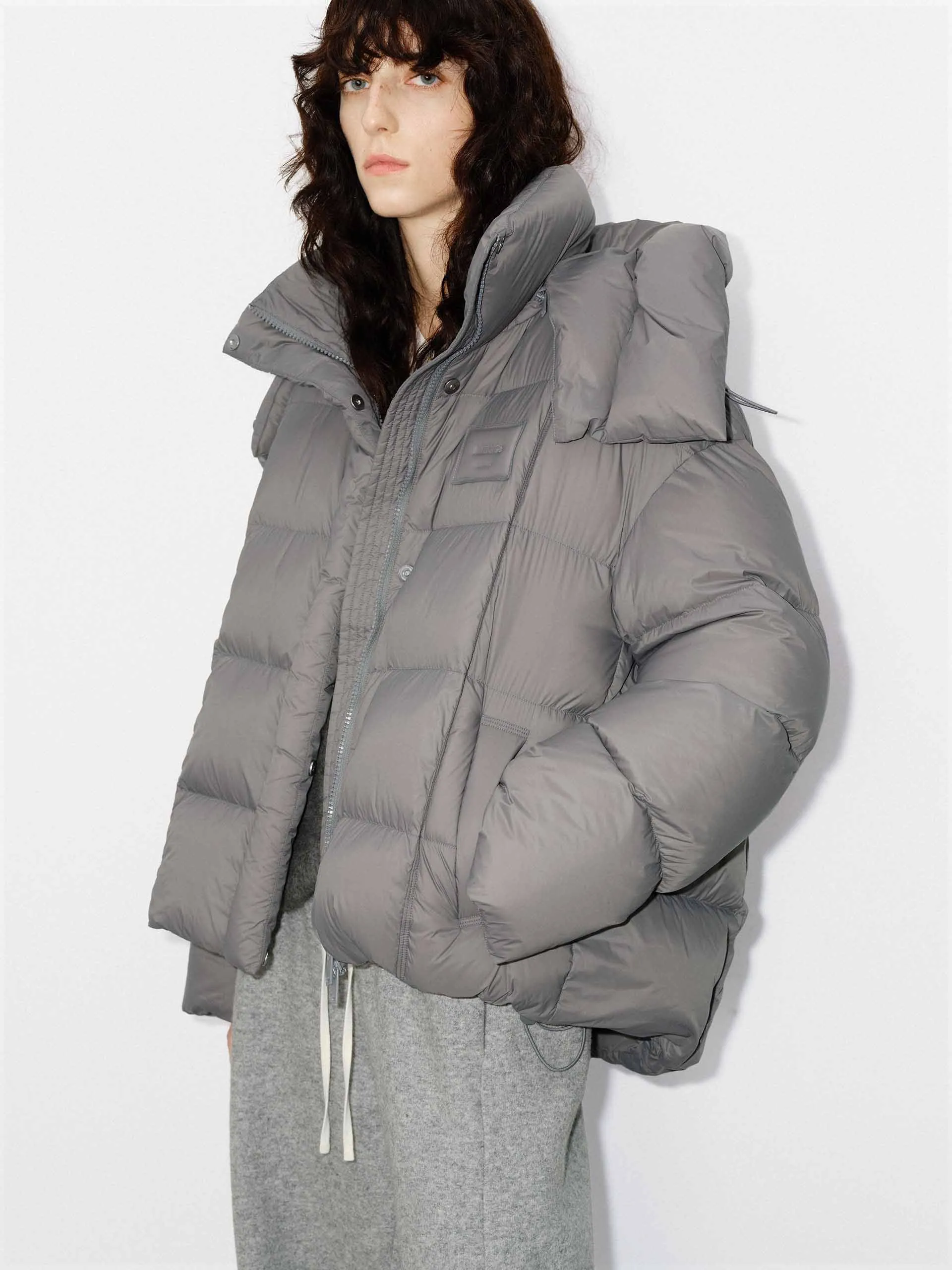 Cropped Hooded Puffer Jacket