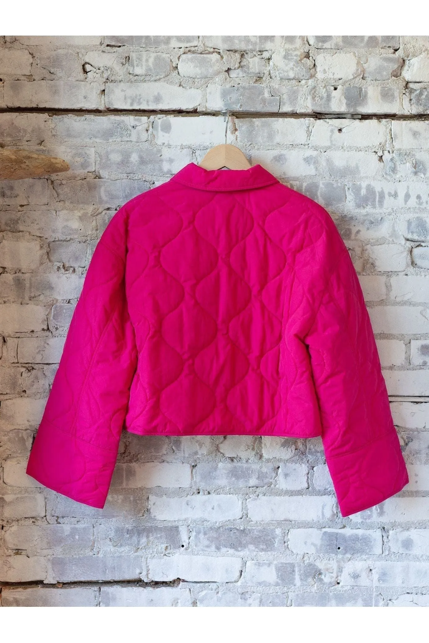 Cropped Jacket - Raspberry Pink