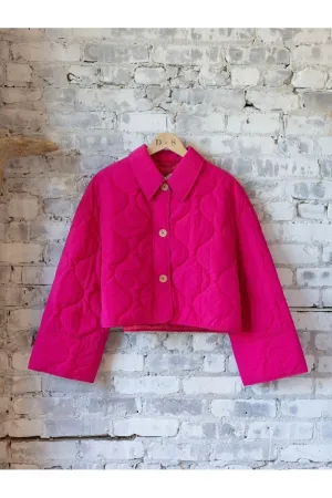 Cropped Jacket - Raspberry Pink