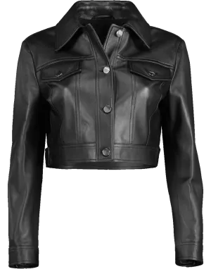 Cropped Leather Jacket