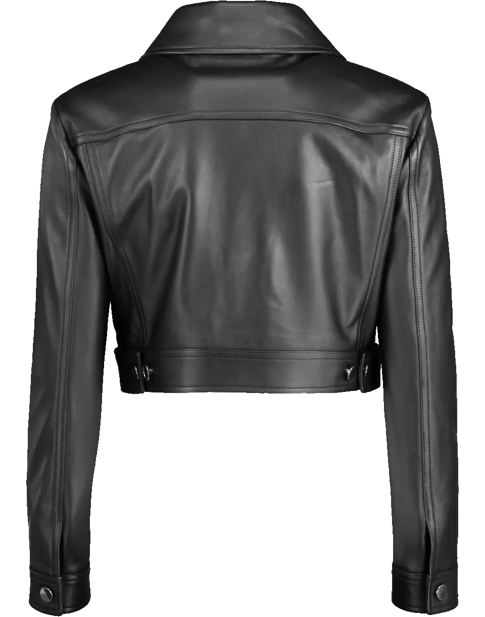 Cropped Leather Jacket