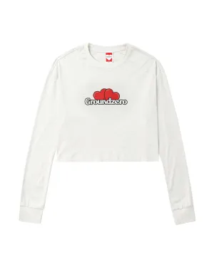 Cropped Logo-Print Sweatshirt