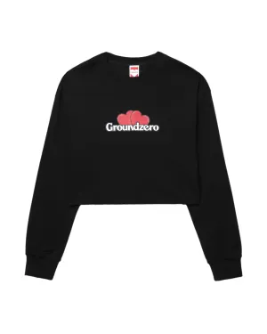 Cropped Logo-Print Sweatshirt