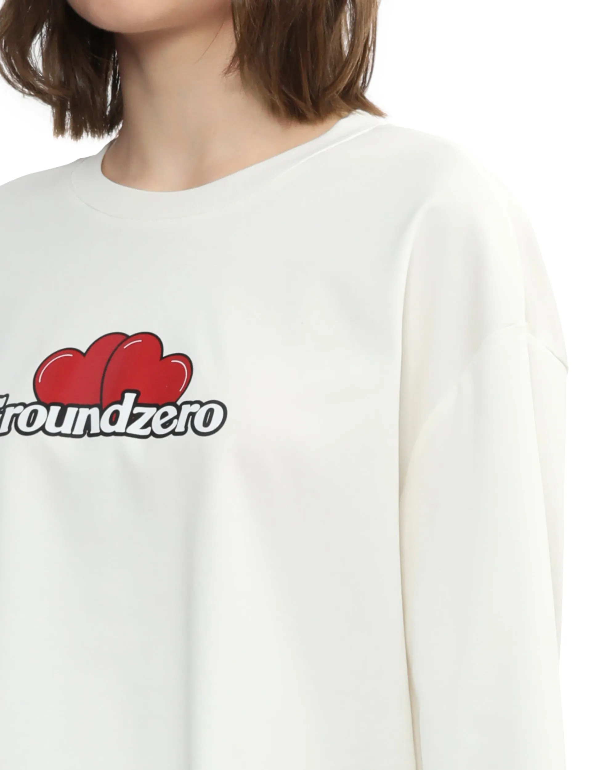 Cropped Logo-Print Sweatshirt