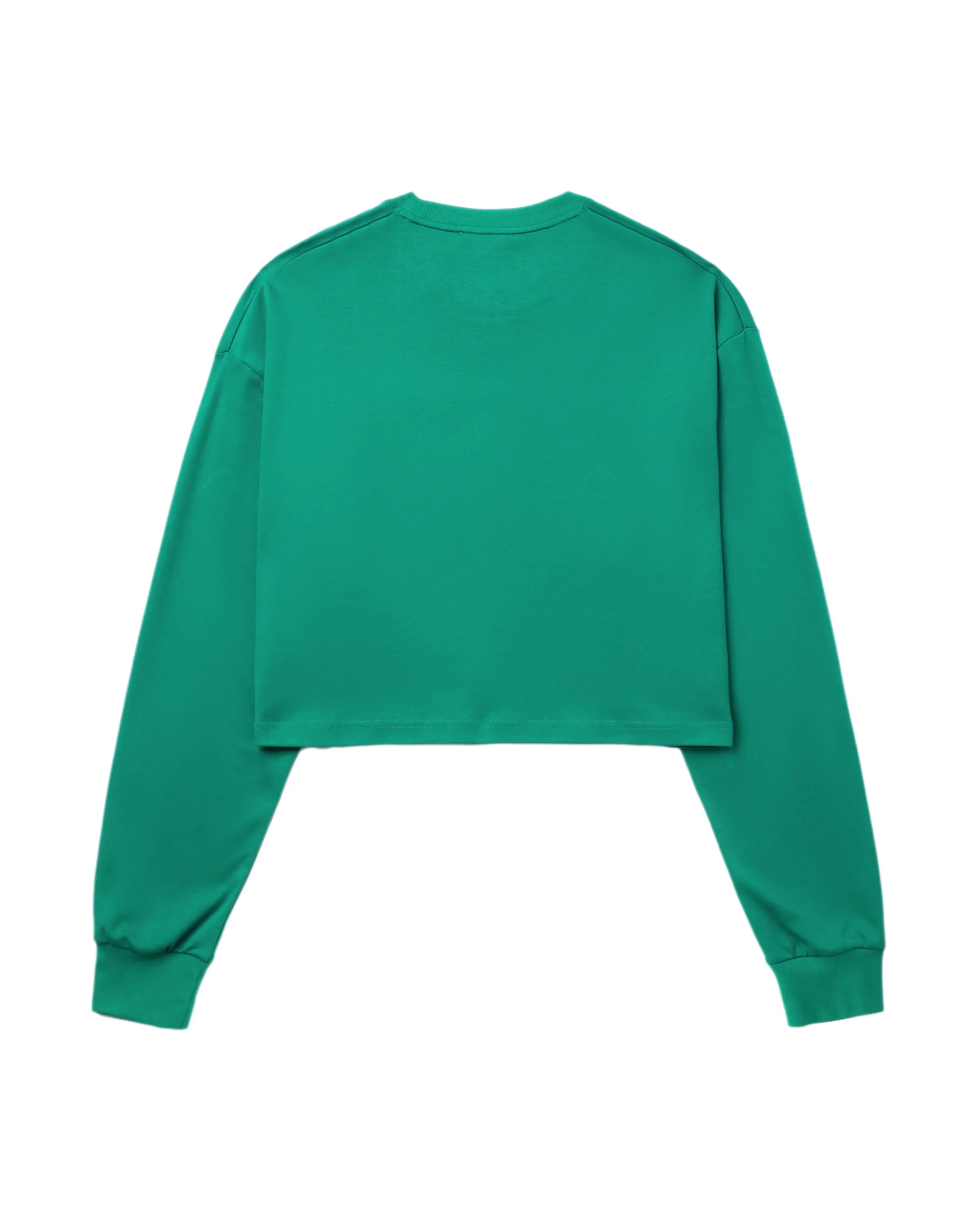 Cropped Logo-Print Sweatshirt