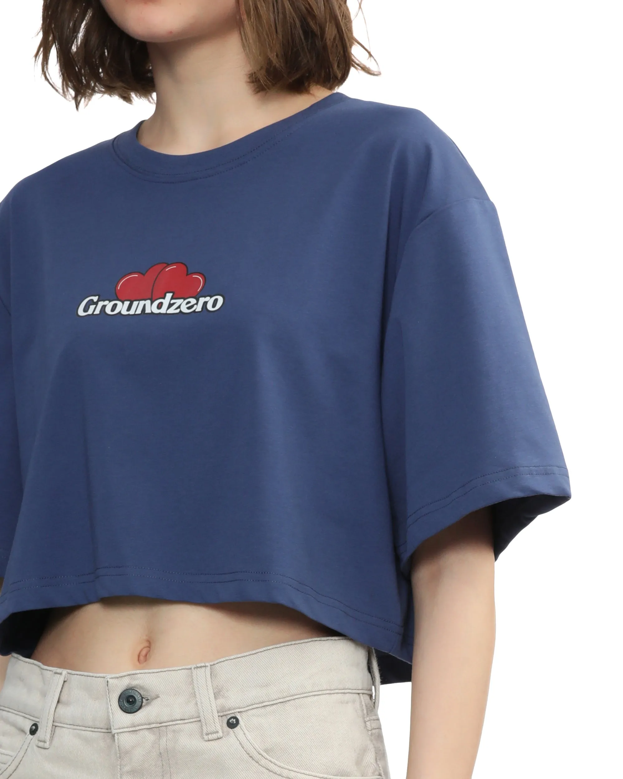 Cropped Logo-print T-shirt