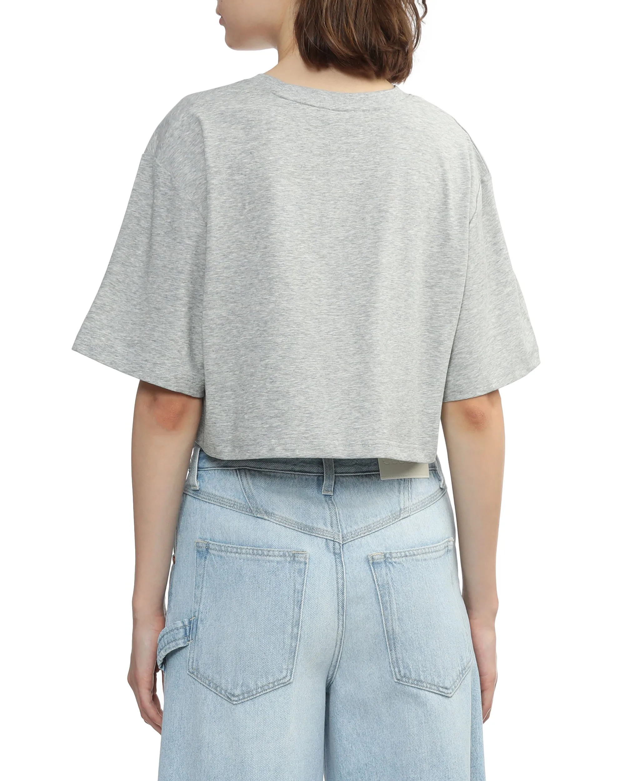 Cropped Logo-Print T-shirt