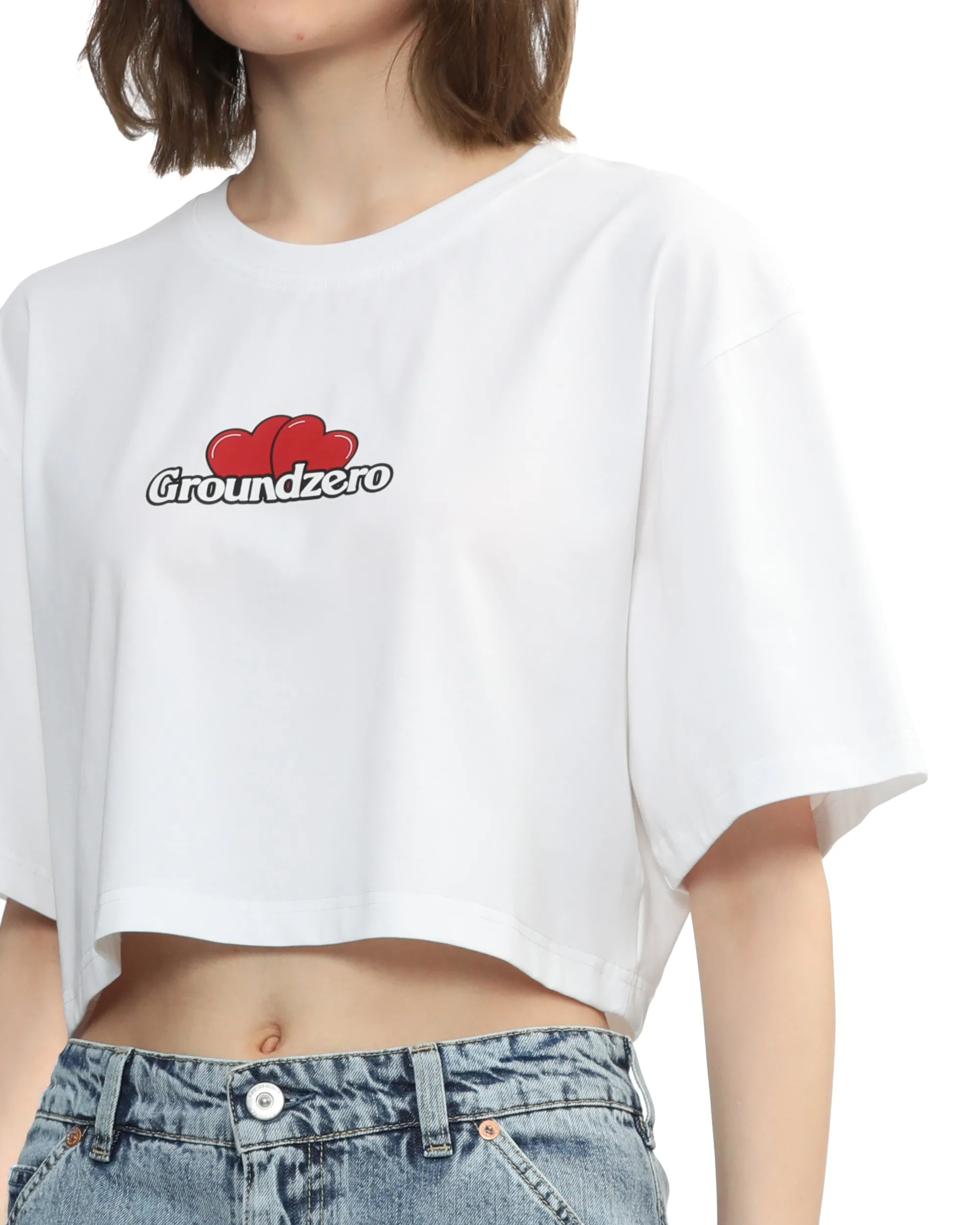 Cropped Logo-print T-shirt