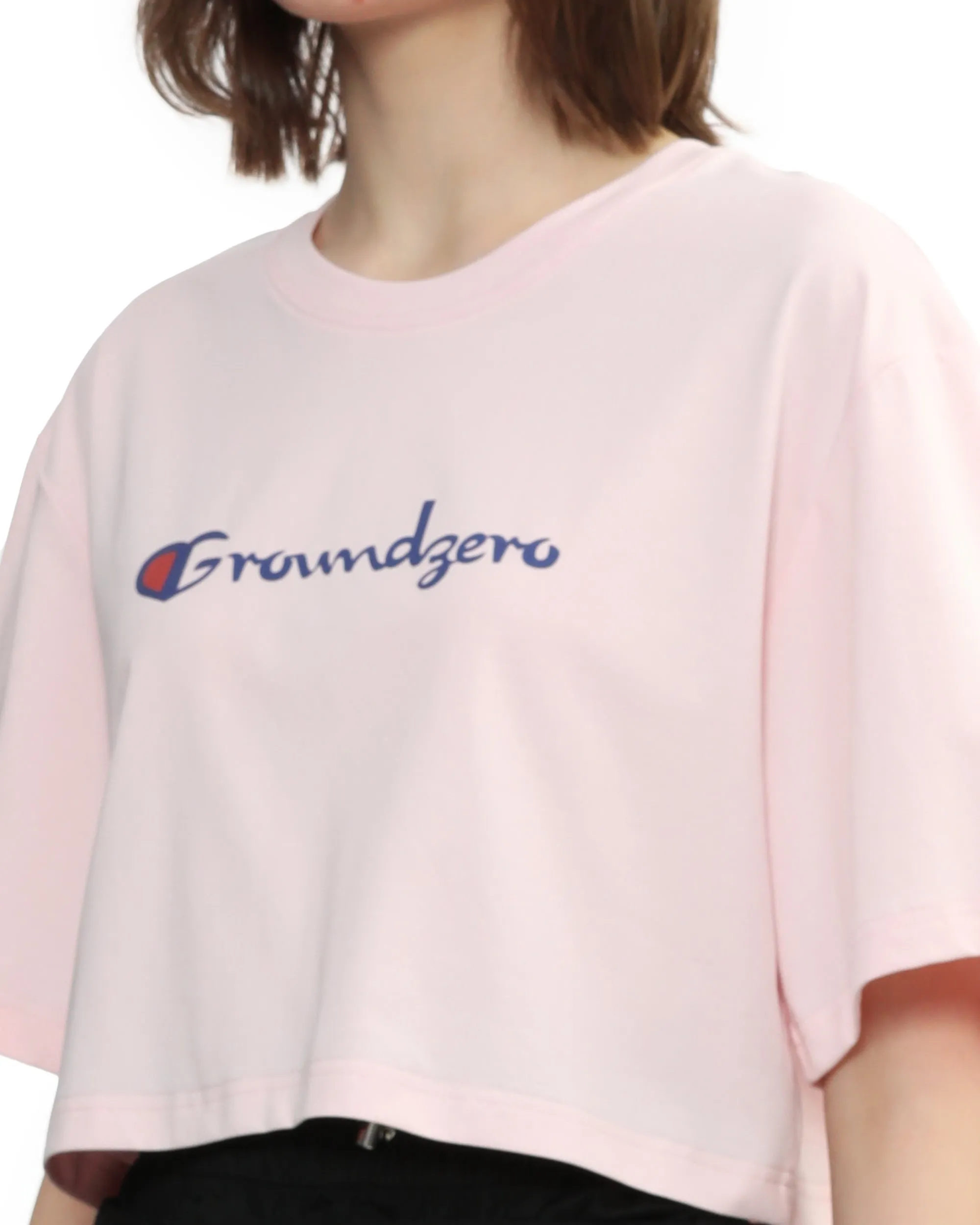 Cropped Logo-Print T-shirt