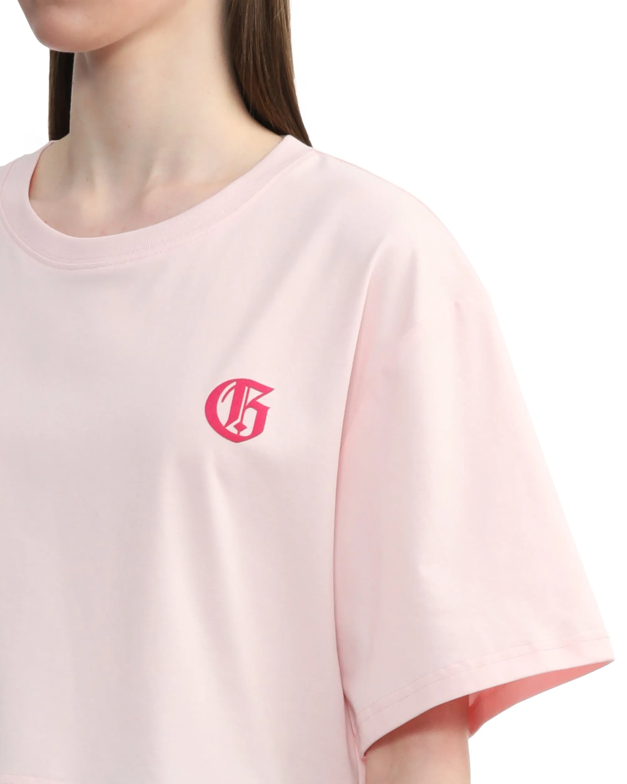 Cropped Logo-Print T-shirt