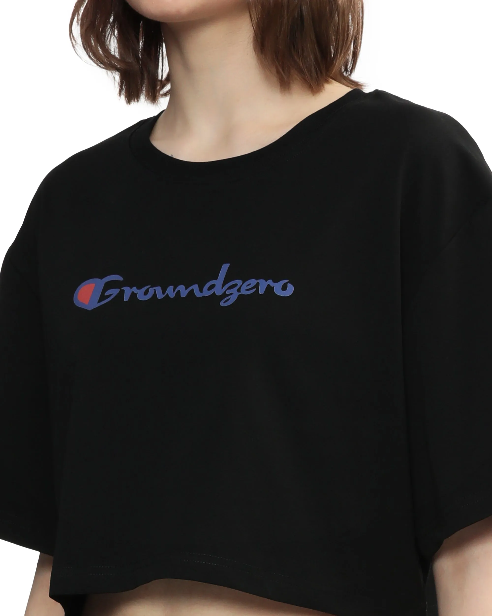 Cropped Logo-Print T-shirt