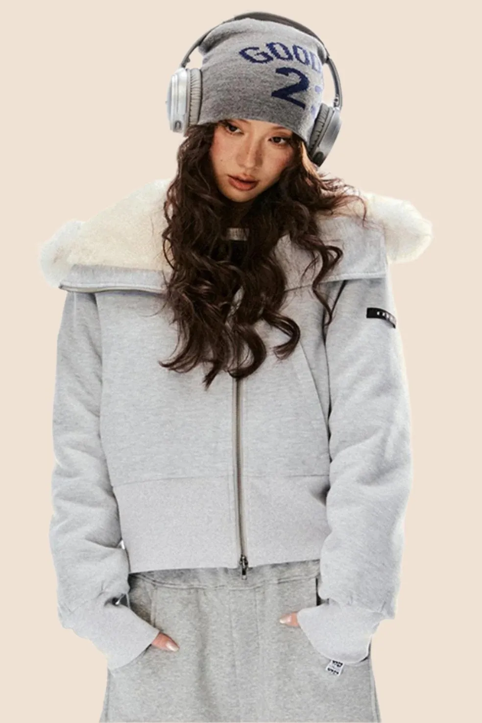 Cropped Retro Hooded Jacket