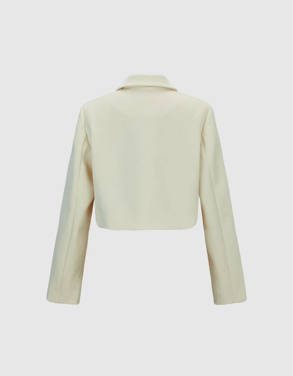 Cropped Straight Blazer Jacket