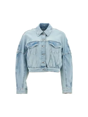 Cropped Stretch Denim Jacket