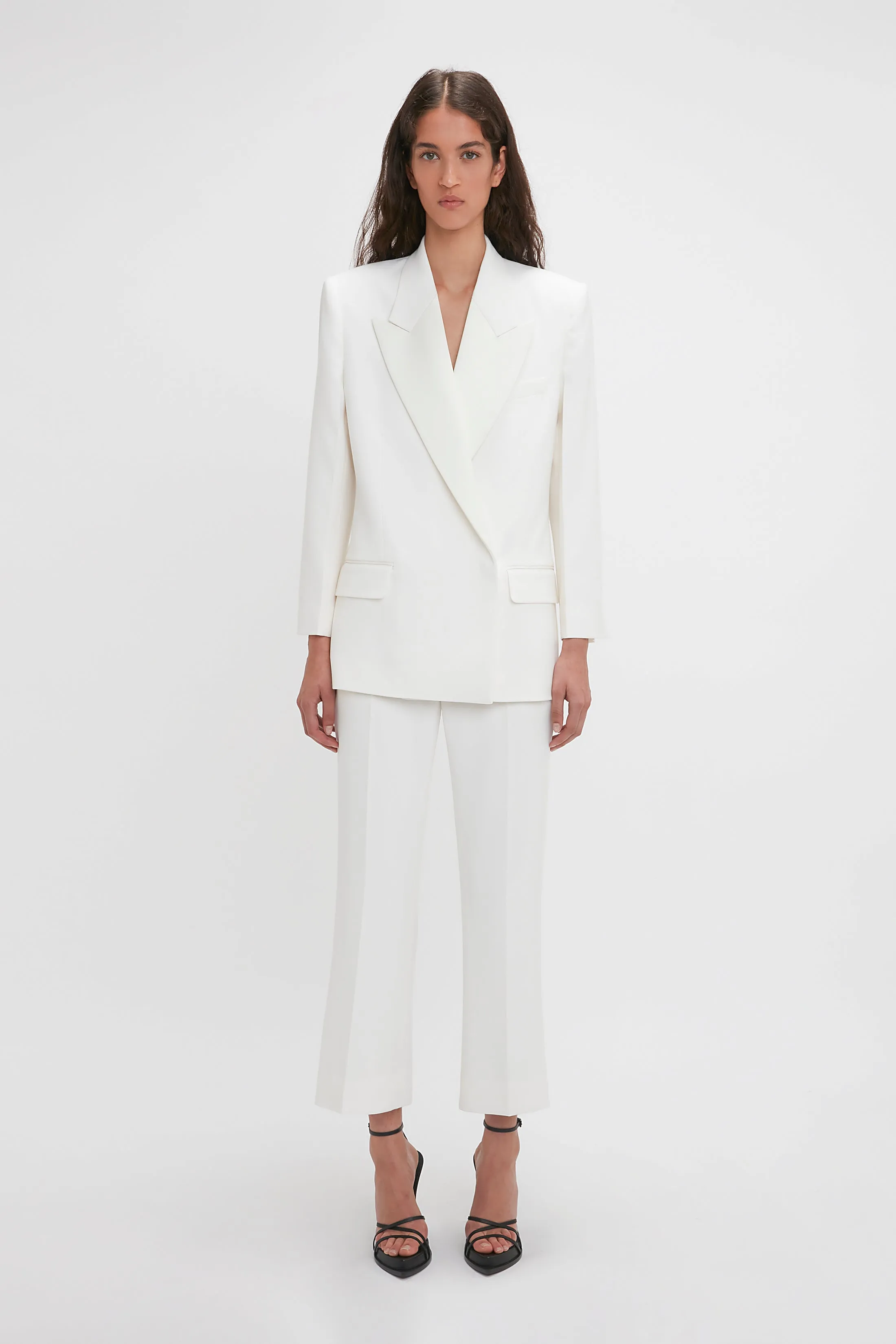 Cropped Tuxedo Trouser In Ivory