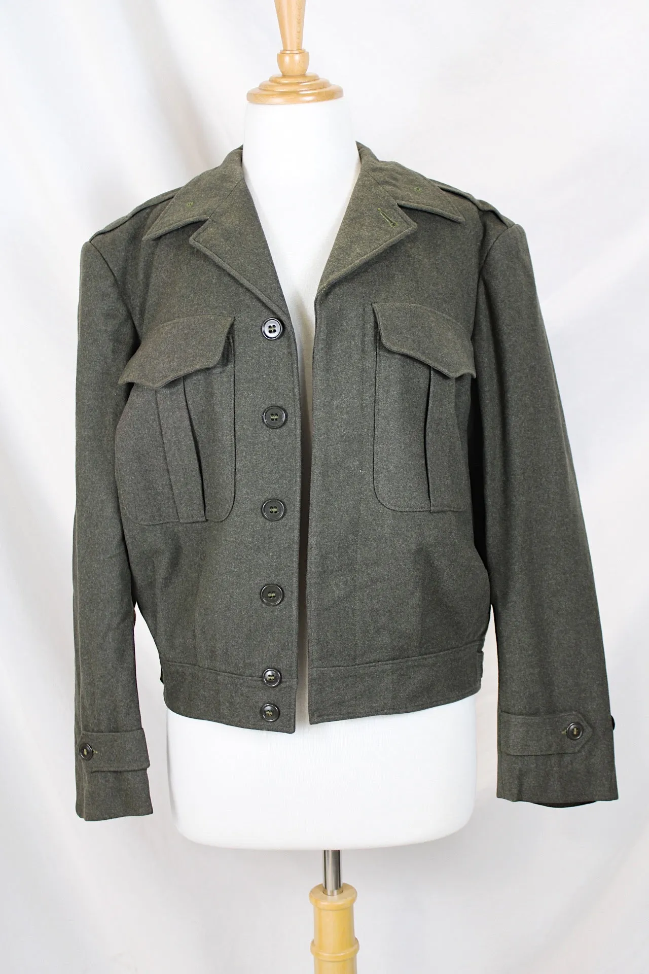 Cropped Wool Army Jacket