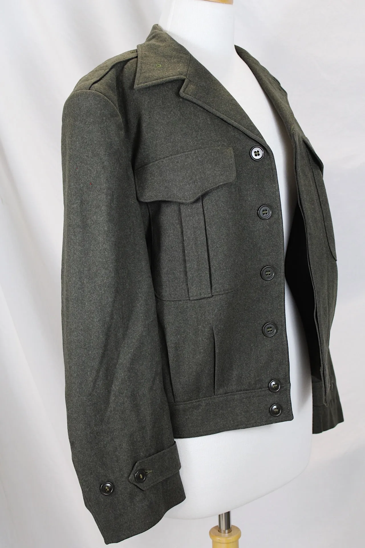 Cropped Wool Army Jacket