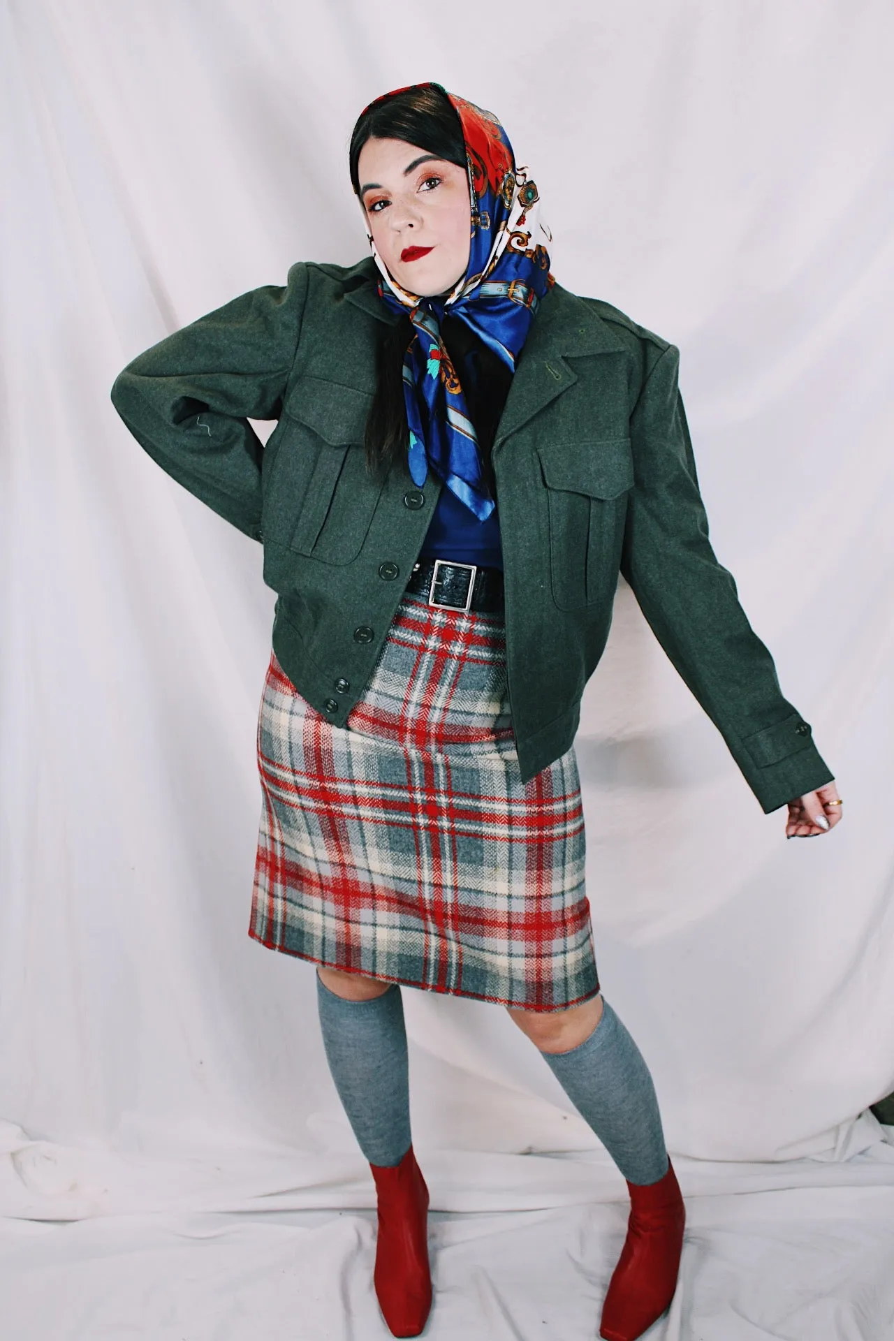 Cropped Wool Army Jacket