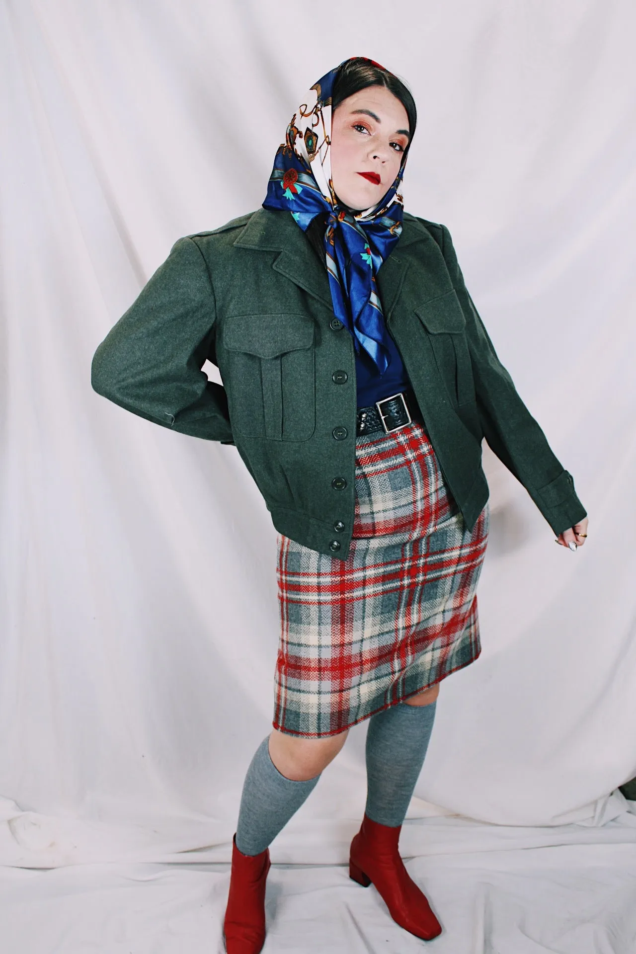 Cropped Wool Army Jacket