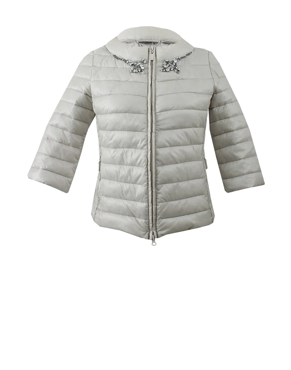 Crystal Detail Puffer Jacket