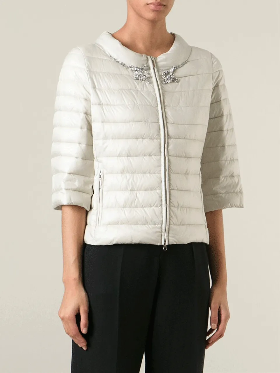 Crystal Detail Puffer Jacket