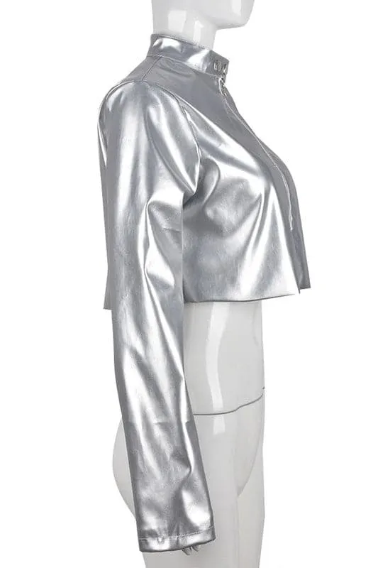 CX352 Metallic Cropped Jacket