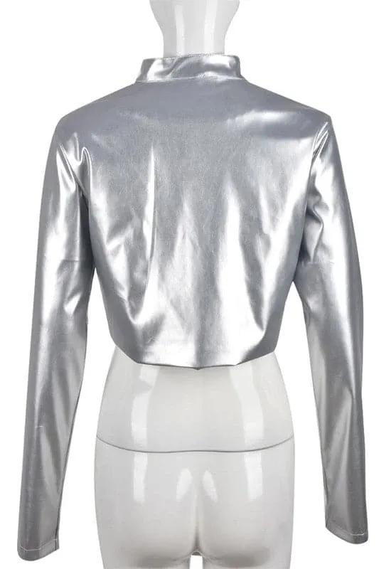 CX352 Metallic Cropped Jacket