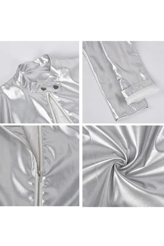 CX352 Metallic Cropped Jacket