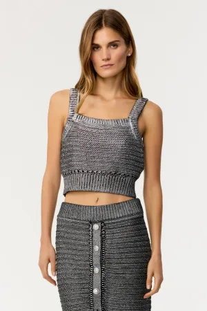 Daisy Knit Cropped Tank