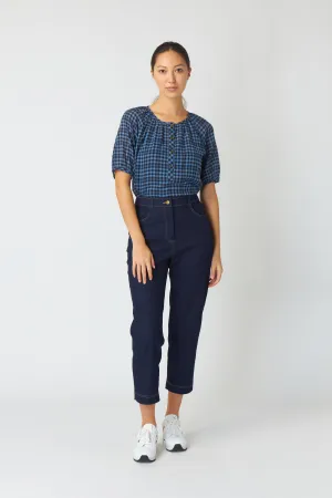 Denim cropped trouser