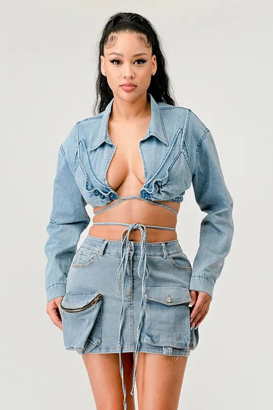 Denim Desire Crop Jacket