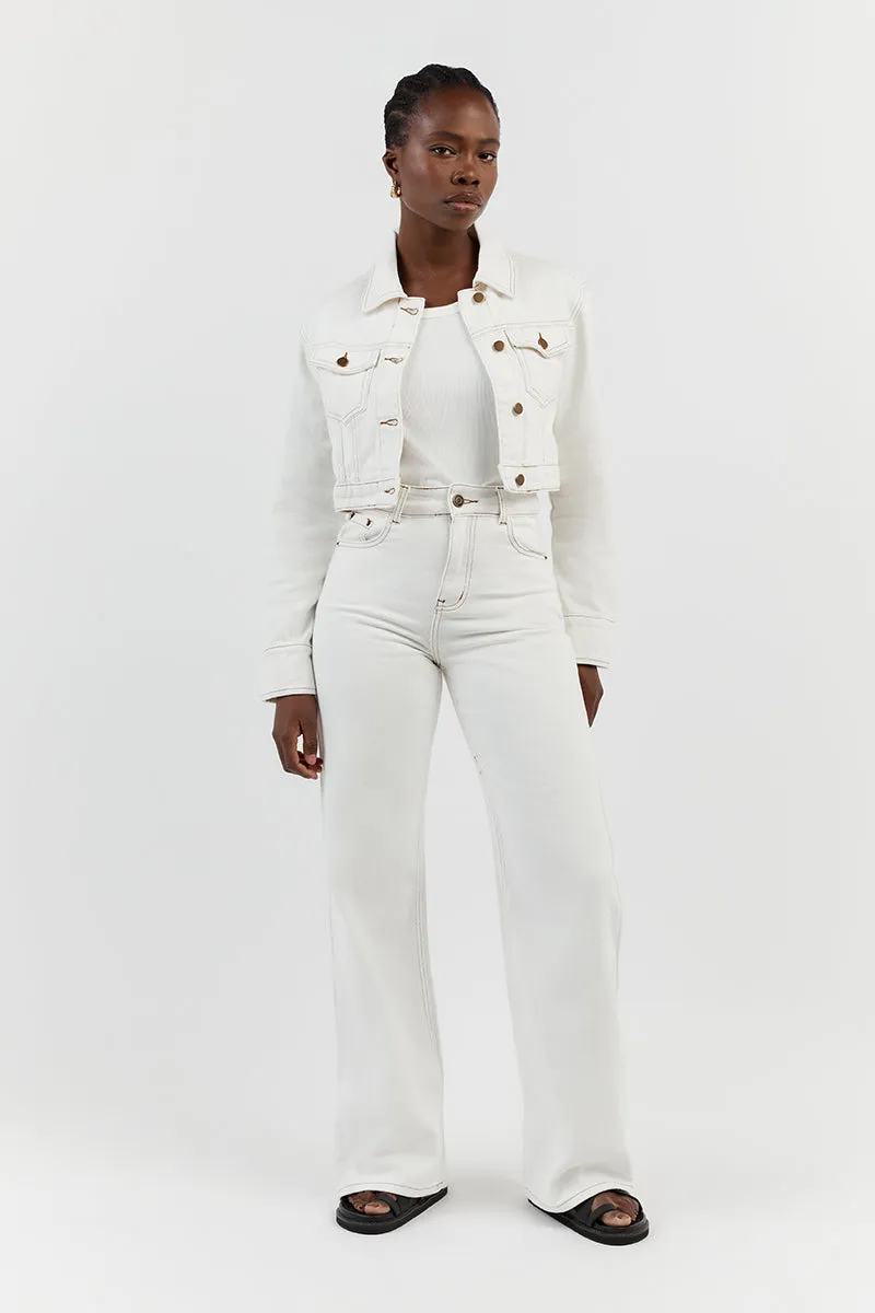 DEVIN OFF WHITE CROPPED JACKET