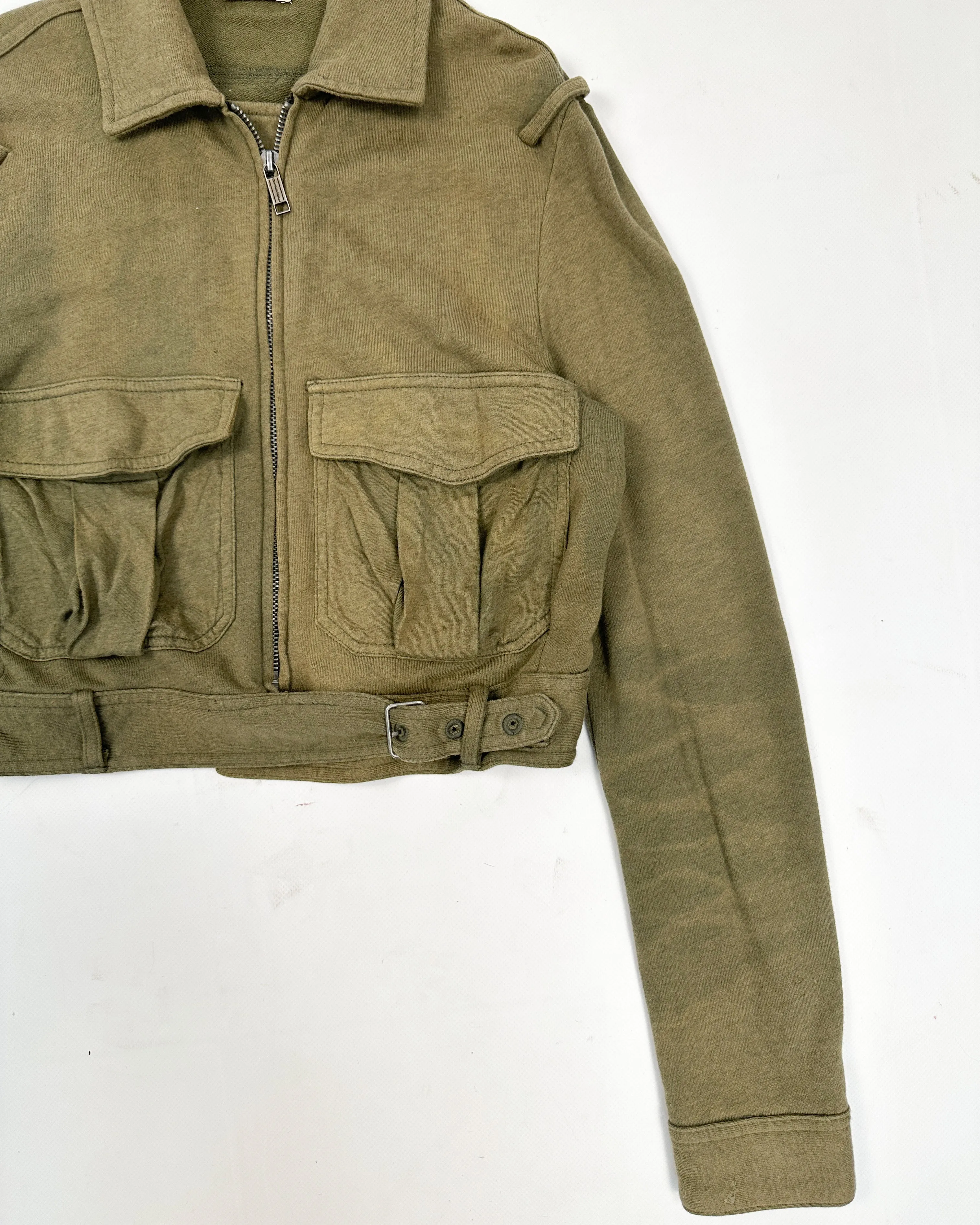 Diesel Cropped Military Green Jacket 2000's