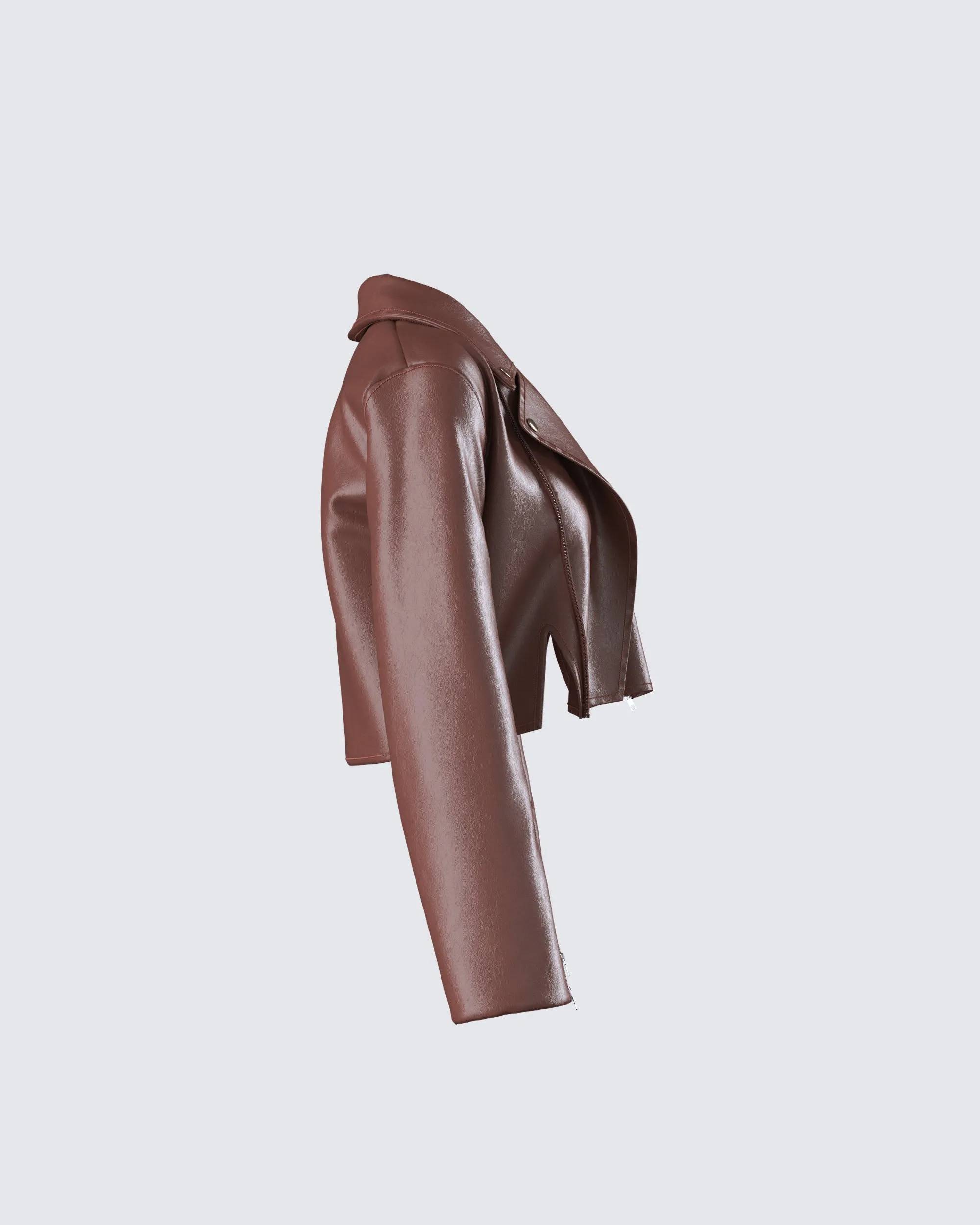 Donny Brown Vegan Leather Jacket