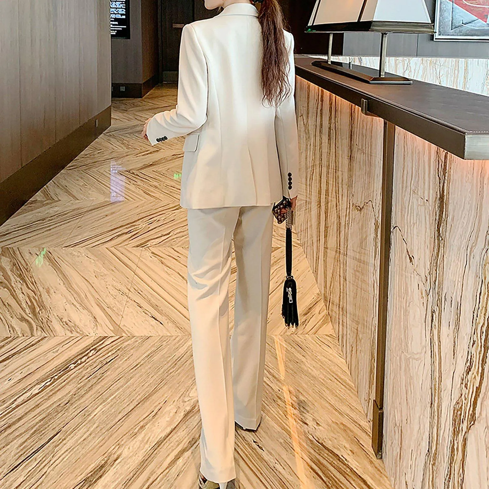 Double Breasted Blazer & Pantsuit Set