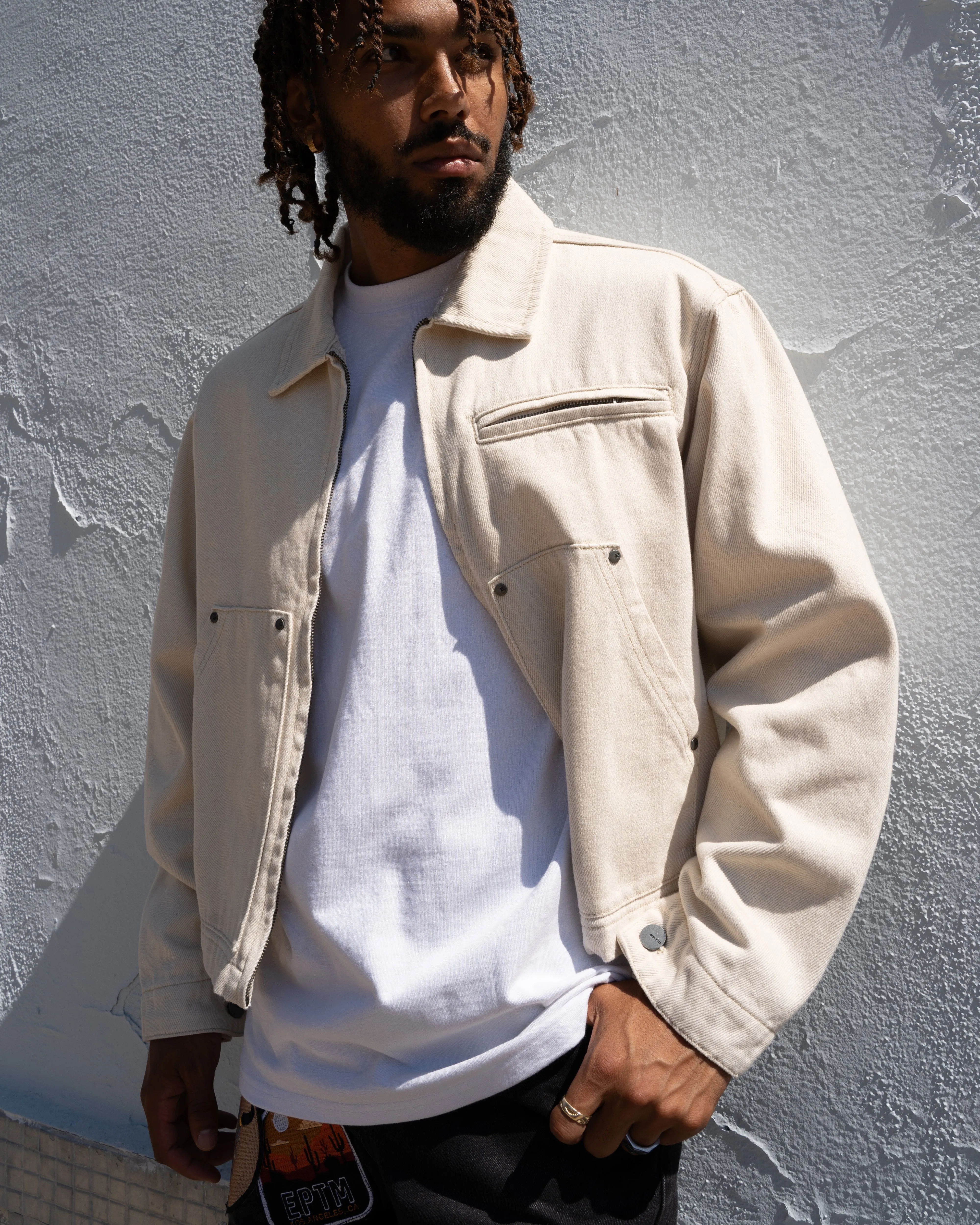 EPTM TUFF TWILL JACKET - CREAM