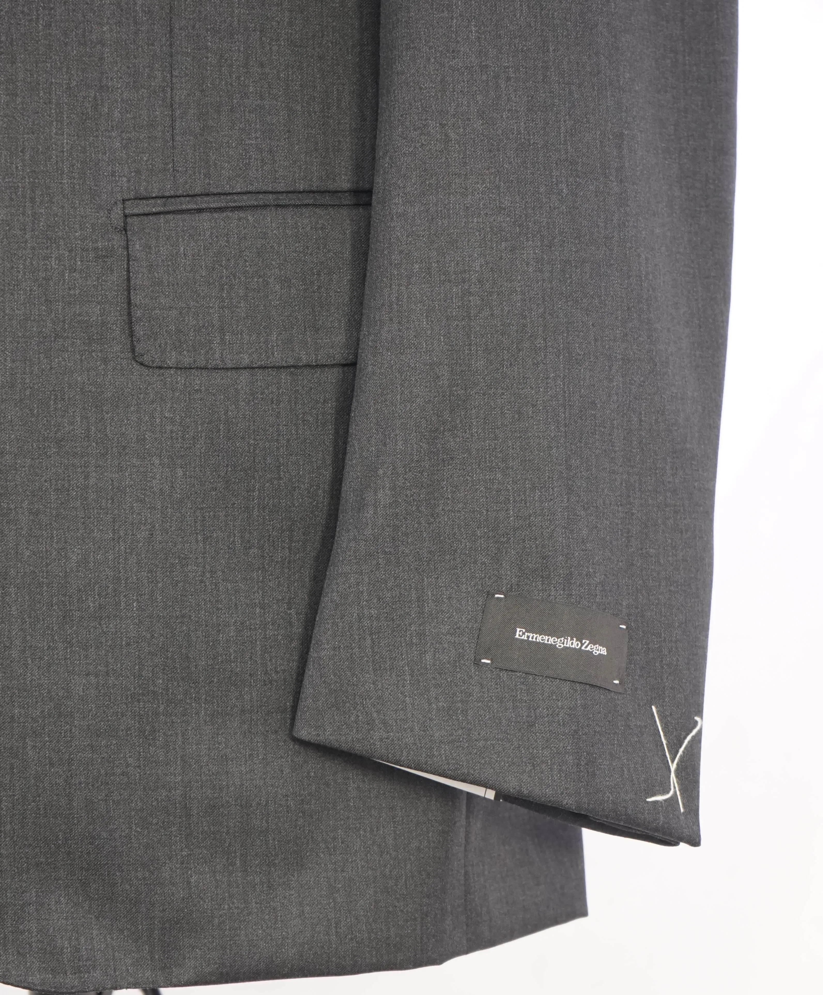 ERMENEGILDO ZEGNA - “Multiseason" Gray Solid Notch Lapel Blazer - 40R