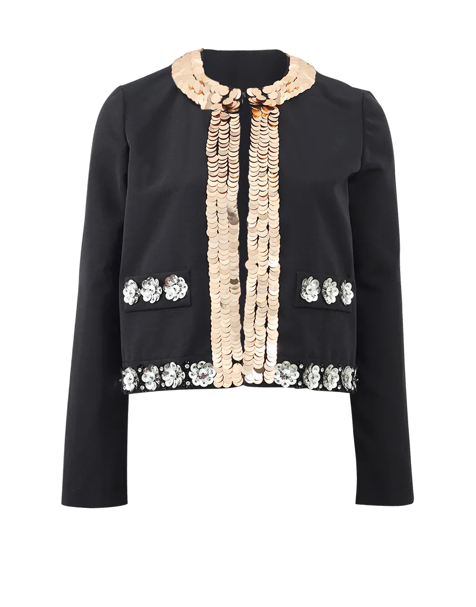 Faille Sequin Jacket