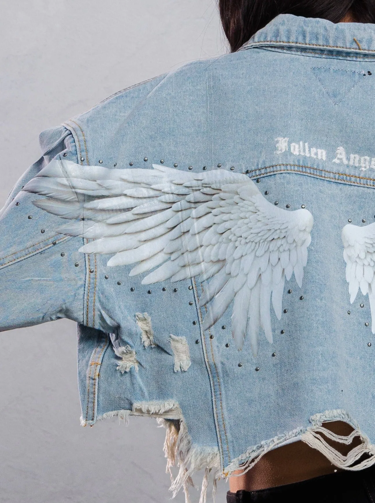 FALLEN ANGEL Crop Denim Jacket