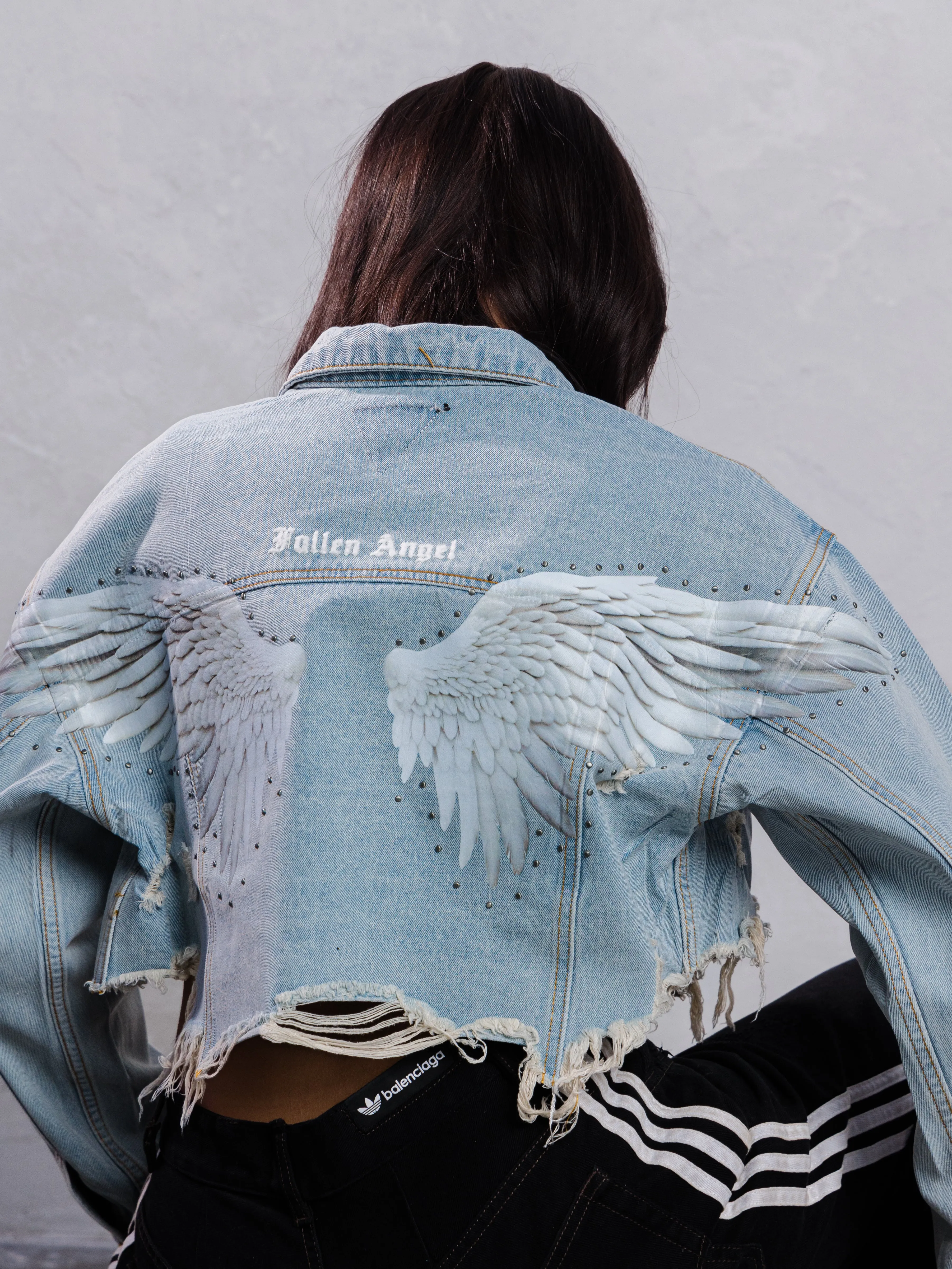 FALLEN ANGEL Crop Denim Jacket