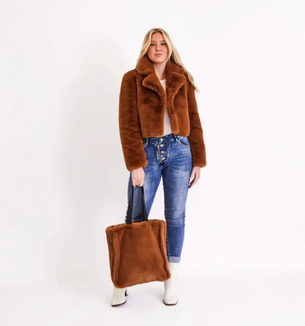 Faux Fur Cropped Jacket