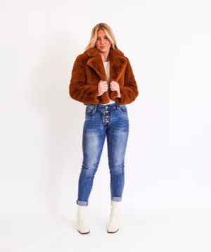 Faux Fur Cropped Jacket