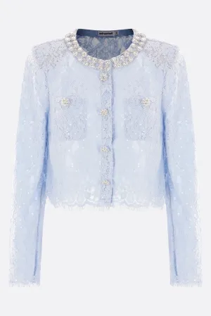 Floral Lace Cropped Jacket