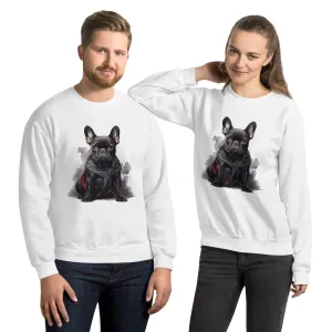 Frenchie Love Unisex Sweatshirt: Comfortable & Trendy Wear for Dog Enthusiasts