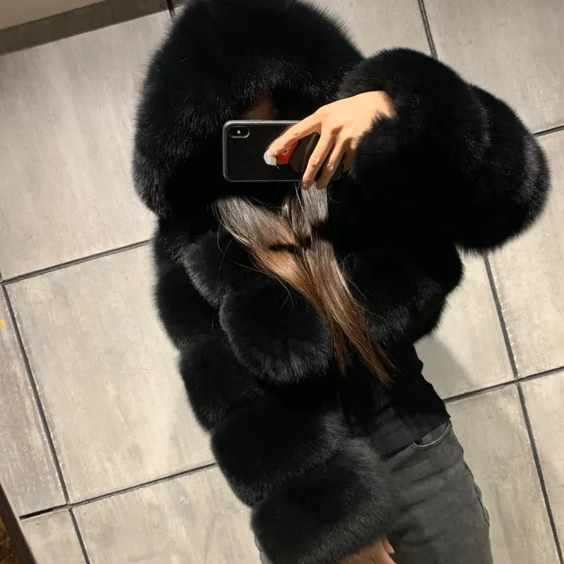 FrostFire Luxe Cropped Fur Jacket 🔥❄️