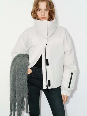 Funnel Neck Cropped Jacket