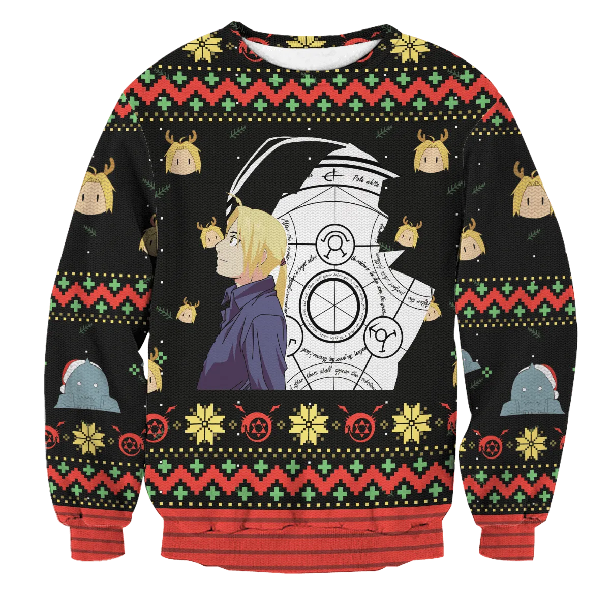 Giftngon - Fullmetal Christmas Unisex Wool Sweater For Kids